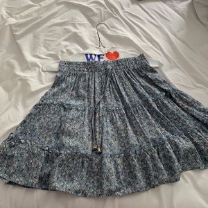 Blue floral skirt